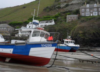 Fishing boats in Port Isaac harbour